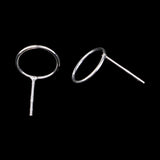 Maxbell 1 Pair 925 Sterling Silver Ear Studs Earrings Findings Base Blanks 10mm Cabochon Charms Crystal Settings Tray - Aladdin Shoppers