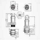 Maxbell 1 Pair GX16-6pin Aviation Plug Connector Male Female Metal Air Plug Socket - Aladdin Shoppers