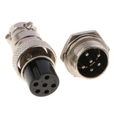 Maxbell 1 Pair GX16-6pin Aviation Plug Connector Male Female Metal Air Plug Socket - Aladdin Shoppers