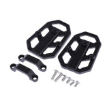 Maxbell 1 Pair Motorcycle Foot Pegs Bracket Wide Rider Footrest for Honda Black