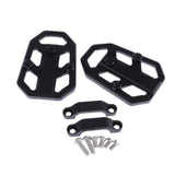 Maxbell 1 Pair Motorcycle Foot Pegs Bracket Wide Rider Footrest for Honda Black - Aladdin Shoppers