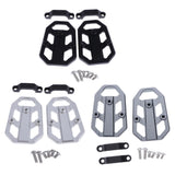 Maxbell 1 Pair Motorcycle Foot Pegs Bracket Wide Rider Footrest for Honda Black - Aladdin Shoppers