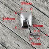 Maxbell 1 Pair Motorcycle Handlebar Rearview Mirrors CNC 7/8 Inch Stainless Steel - Aladdin Shoppers