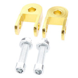 Maxbell 1 Pair Motorcycle Thicken Pad Shock Absorbers for Height Extension Yellow - Aladdin Shoppers