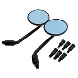Maxbell 1 Pair Round Motorcycle Handlebar Rearview Mirror CNC 7/8 Inch Black - Aladdin Shoppers