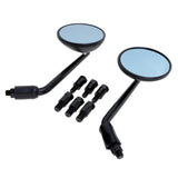 Maxbell 1 Pair Round Motorcycle Handlebar Rearview Mirror CNC 7/8 Inch Black - Aladdin Shoppers