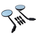 Maxbell 1 Pair Round Motorcycle Handlebar Rearview Mirror CNC 7/8 Inch Black - Aladdin Shoppers