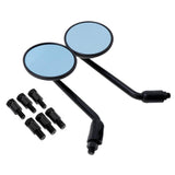 Maxbell 1 Pair Round Motorcycle Handlebar Rearview Mirror CNC 7/8 Inch Black - Aladdin Shoppers