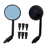 Maxbell 1 Pair Round Motorcycle Handlebar Rearview Mirror CNC 7/8 Inch Black - Aladdin Shoppers