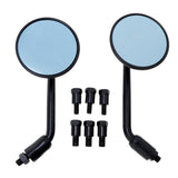 Maxbell 1 Pair Round Motorcycle Handlebar Rearview Mirror CNC 7/8 Inch Black - Aladdin Shoppers