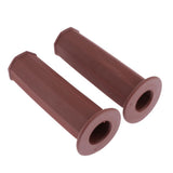 Maxbell 1 Pair Rubber Motorcycle Motorbike Hand Grips 22mm 7/8" Handlebars Red brown - Aladdin Shoppers