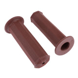 Maxbell 1 Pair Rubber Motorcycle Motorbike Hand Grips 22mm 7/8" Handlebars Red brown - Aladdin Shoppers