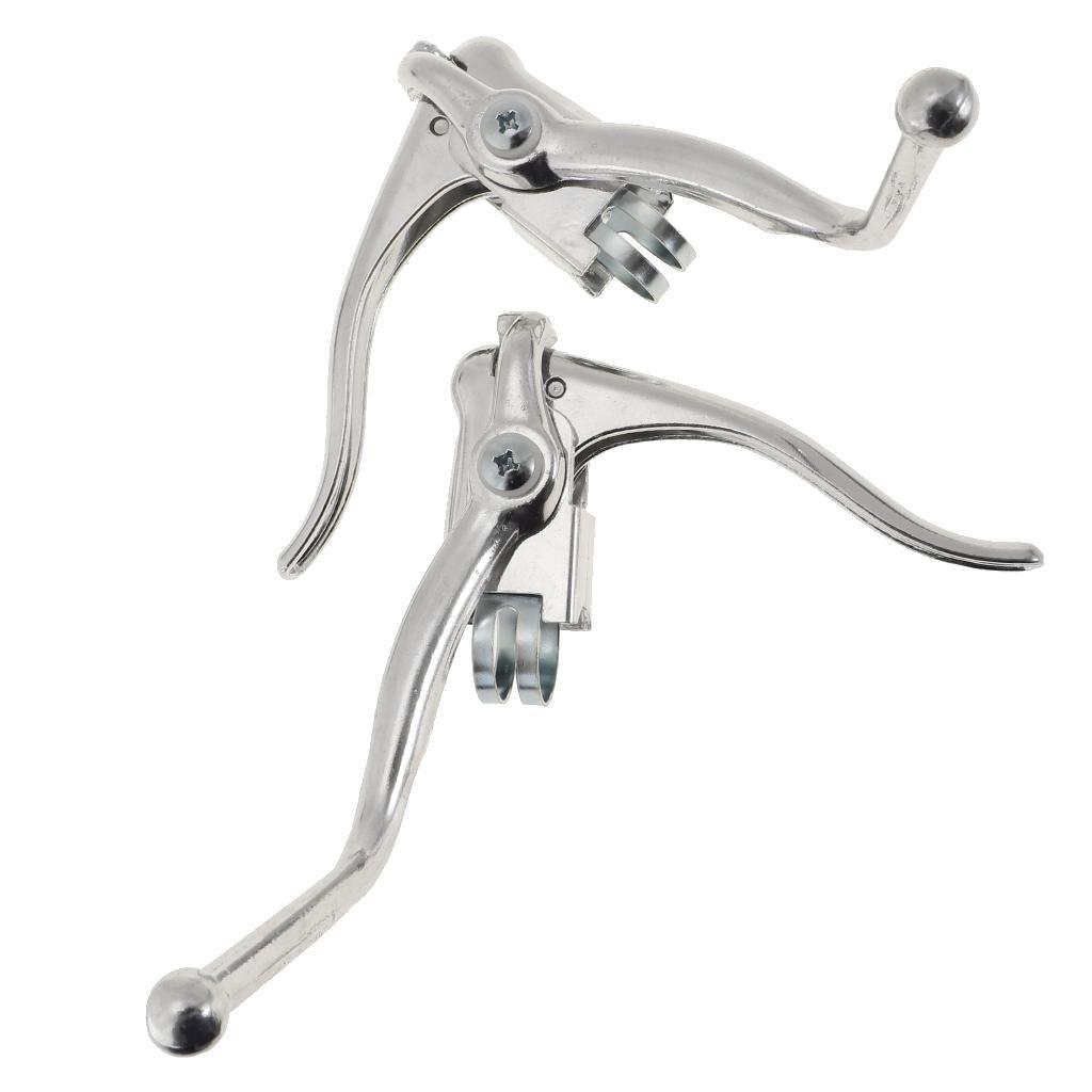 Maxbell 1 Pair Vintage Road Bike Safety Dual Brake Levers Racing Mountain Bicycle Drop Bars 22.2mm Handbrakes - Aladdin Shoppers
