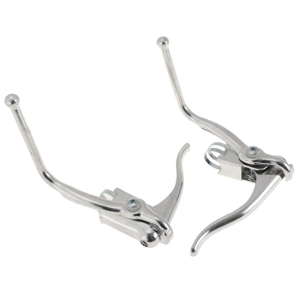 Maxbell 1 Pair Vintage Road Bike Safety Dual Brake Levers Racing Mountain Bicycle Drop Bars 22.2mm Handbrakes - Aladdin Shoppers