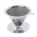 Maxbell 1 Pc Coffee Filter Stainless Steel Pour Over Cone Dripper Reusable 11.5cm B - Aladdin Shoppers