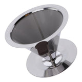 Maxbell 1 Pc Coffee Filter Stainless Steel Pour Over Cone Dripper Reusable 11.5cm B - Aladdin Shoppers