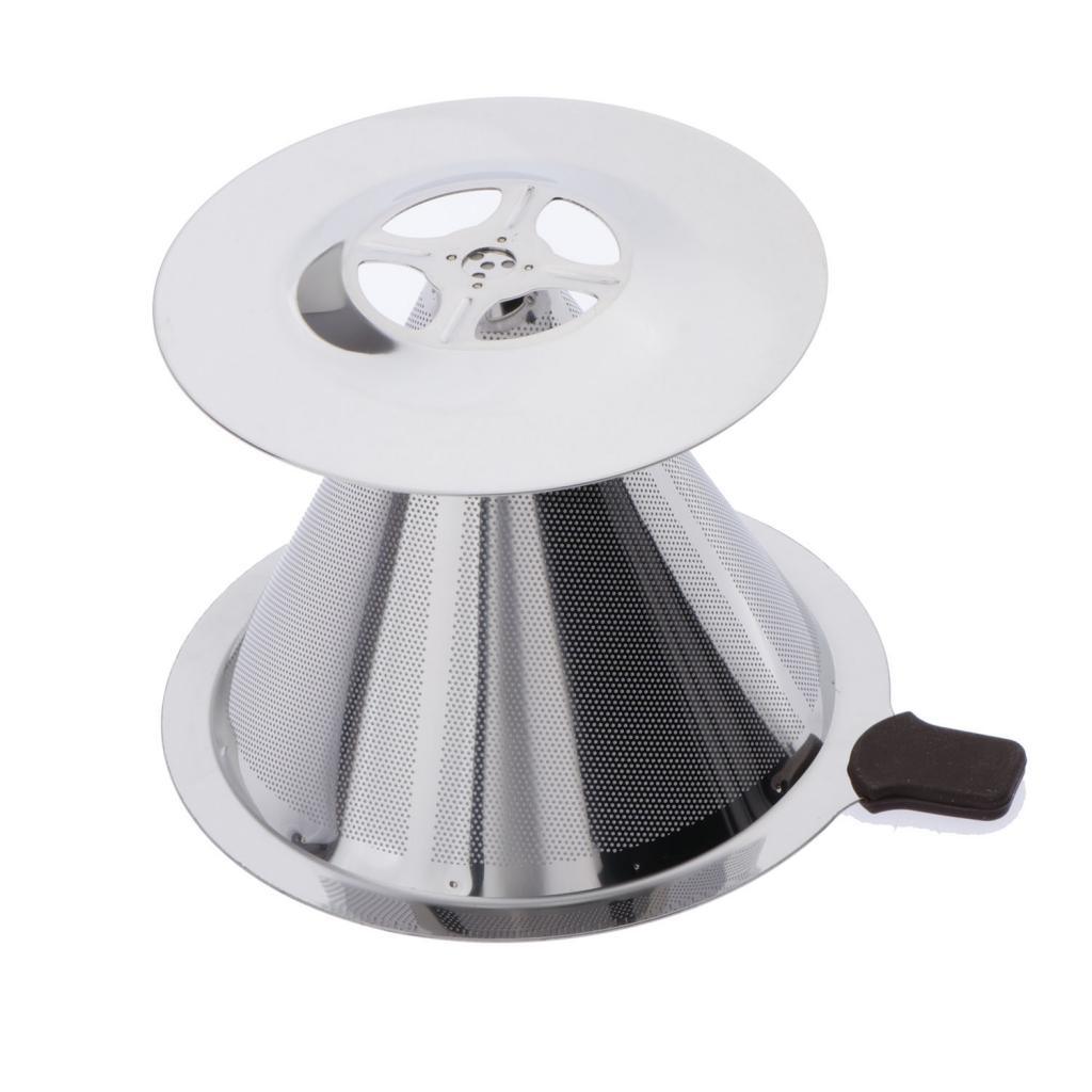 Maxbell 1 Pc Coffee Filter Stainless Steel Pour Over Cone Dripper Reusable 11.5cm B - Aladdin Shoppers