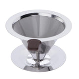 Maxbell 1 Pc Coffee Filter Stainless Steel Pour Over Cone Dripper Reusable 9.9cm B - Aladdin Shoppers