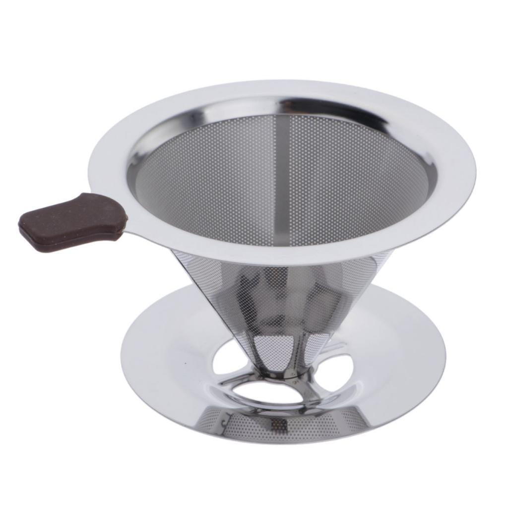 Maxbell 1 Pc Coffee Filter Stainless Steel Pour Over Cone Dripper Reusable 9.9cm B - Aladdin Shoppers