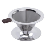Maxbell 1 Pc Coffee Filter Stainless Steel Pour Over Cone Dripper Reusable 9.9cm B - Aladdin Shoppers