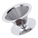 Maxbell 1 Pc Coffee Filter Stainless Steel Pour Over Cone Dripper Reusable 9.9cm B - Aladdin Shoppers