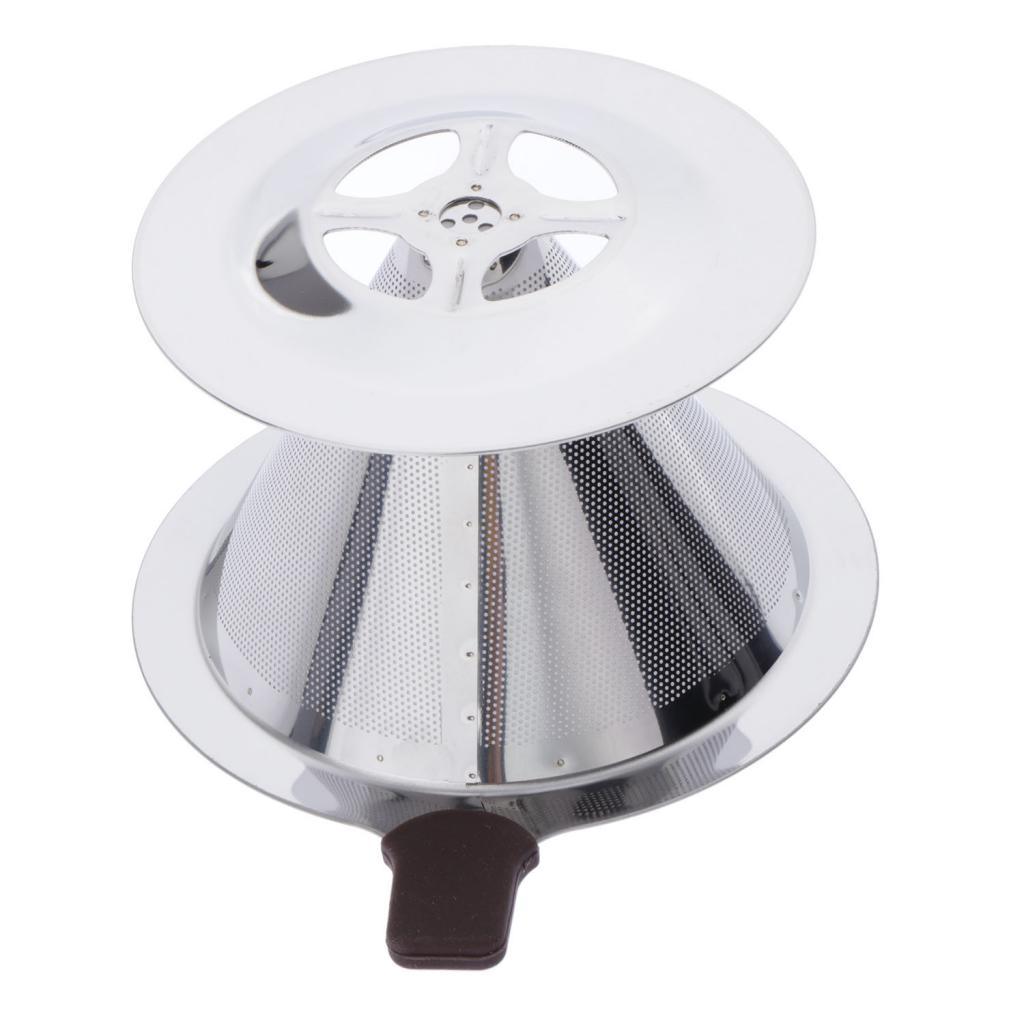 Maxbell 1 Pc Coffee Filter Stainless Steel Pour Over Cone Dripper Reusable 9.9cm B - Aladdin Shoppers