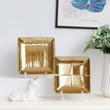 Maxbell 1 Pc Decorative Plate Luxury Square Tray for Fruit Snack Candy Square Grid - Aladdin Shoppers