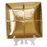 Maxbell 1 Pc Decorative Plate Luxury Square Tray for Fruit Snack Candy Square Grid - Aladdin Shoppers