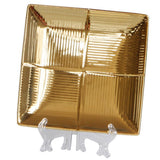 Maxbell 1 Pc Decorative Plate Luxury Square Tray for Fruit Snack Candy Square Grid - Aladdin Shoppers