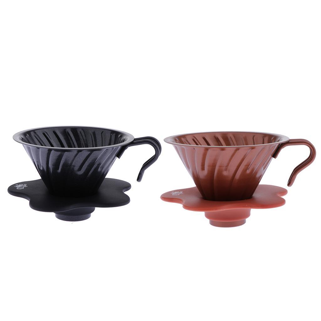 Maxbell 1 Pc Stainless Steel Pour Over Cone Coffee Dripper Cup Filter Holder, Golden - Aladdin Shoppers