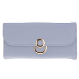 Maxbell 1 Piece Korea style Leather Clasp handbag Wallet For Women Ladies Blue - Aladdin Shoppers