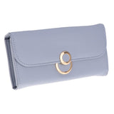 Maxbell 1 Piece Korea style Leather Clasp handbag Wallet For Women Ladies Blue - Aladdin Shoppers