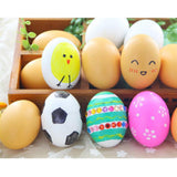 Maxbell 1 Piece Solid Wood Easter Egg DIY Painting Easter Eggs Easter Party Favors - Aladdin Shoppers