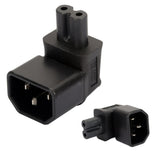 Maxbell 1 x IEC320-C14 to C7 Right Angle 90 Degree Angled AC Power Adapter Extension - Aladdin Shoppers