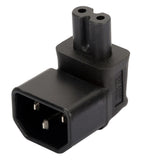 Maxbell 1 x IEC320-C14 to C7 Right Angle 90 Degree Angled AC Power Adapter Extension - Aladdin Shoppers