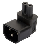Maxbell 1 x IEC320-C14 to C7 Right Angle 90 Degree Angled AC Power Adapter Extension - Aladdin Shoppers