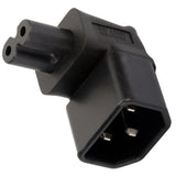 Maxbell 1 x IEC320-C14 to C7 Right Angle 90 Degree Angled AC Power Adapter Extension - Aladdin Shoppers