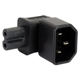 Maxbell 1 x IEC320-C14 to C7 Right Angle 90 Degree Angled AC Power Adapter Extension - Aladdin Shoppers
