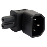 Maxbell 1 x IEC320-C14 to C7 Right Angle 90 Degree Angled AC Power Adapter Extension - Aladdin Shoppers