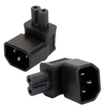 Maxbell 1 x IEC320-C14 to C7 Right Angle 90 Degree Angled AC Power Adapter Extension - Aladdin Shoppers