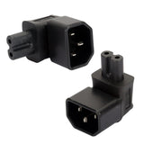 Maxbell 1 x IEC320-C14 to C7 Right Angle 90 Degree Angled AC Power Adapter Extension - Aladdin Shoppers