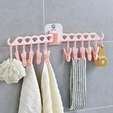 Maxbell 10 Clips Folding Drying Rack Laundry Hanger For Socks Underwear Bra Grey - Aladdin Shoppers