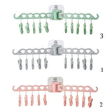 Maxbell 10 Clips Folding Drying Rack Laundry Hanger For Socks Underwear Bra Grey - Aladdin Shoppers