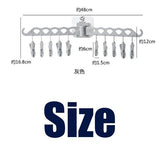 Maxbell 10 Clips Folding Drying Rack Laundry Hanger For Socks Underwear Bra Grey - Aladdin Shoppers