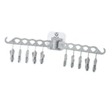 Maxbell 10 Clips Folding Drying Rack Laundry Hanger For Socks Underwear Bra Grey - Aladdin Shoppers