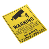 Maxbell 10 Pcs Security Surveillance Warning Sign Decals Stickers for CCTV Camera 24 hours Monitor Alert - Aladdin Shoppers