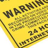 Maxbell 10 Pcs Security Surveillance Warning Sign Decals Stickers for CCTV Camera 24 hours Monitor Alert - Aladdin Shoppers