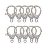 Maxbell 10 Pieces 33mm Large Silve Plated Bag Lobster Clasp Clips Snap Hooks For King Ring Necklace Bracelet Chain DIY Jewelry Findings - Aladdin Shoppers