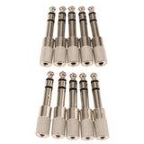 Maxbell 10 Pieces 6.5mm Male to 3.5mm Female Stereo Audio Headphone Jack Adapter - Aladdin Shoppers