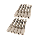 Maxbell 10 Pieces 6.5mm Male to 3.5mm Female Stereo Audio Headphone Jack Adapter - Aladdin Shoppers